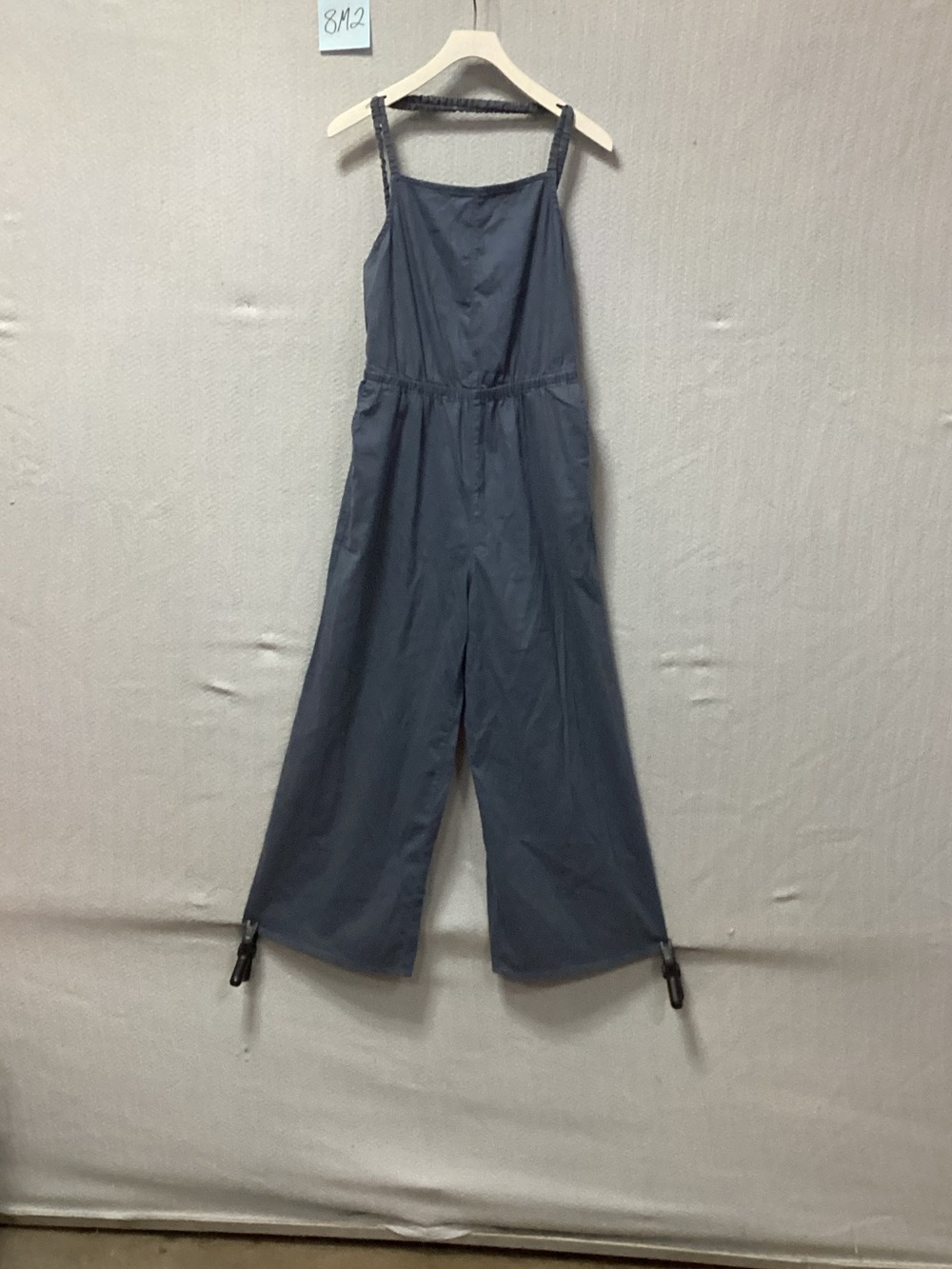 UpWest Slate Blue Wide-Leg Jumpsuit with Adjustable Straps